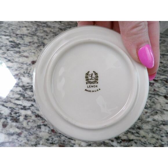 Lenox Coasters Seville Collection Platinum Trim 4" Set of 4 - Picture 5 of 6